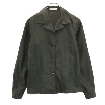 Used PRADA made in Italy Long sleeve Open color shirt 42 green Women