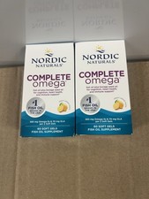 2 New Nordic Naturals Complete Omega XTRA 1360mg - 60 Soft Gels Each Exp.2029