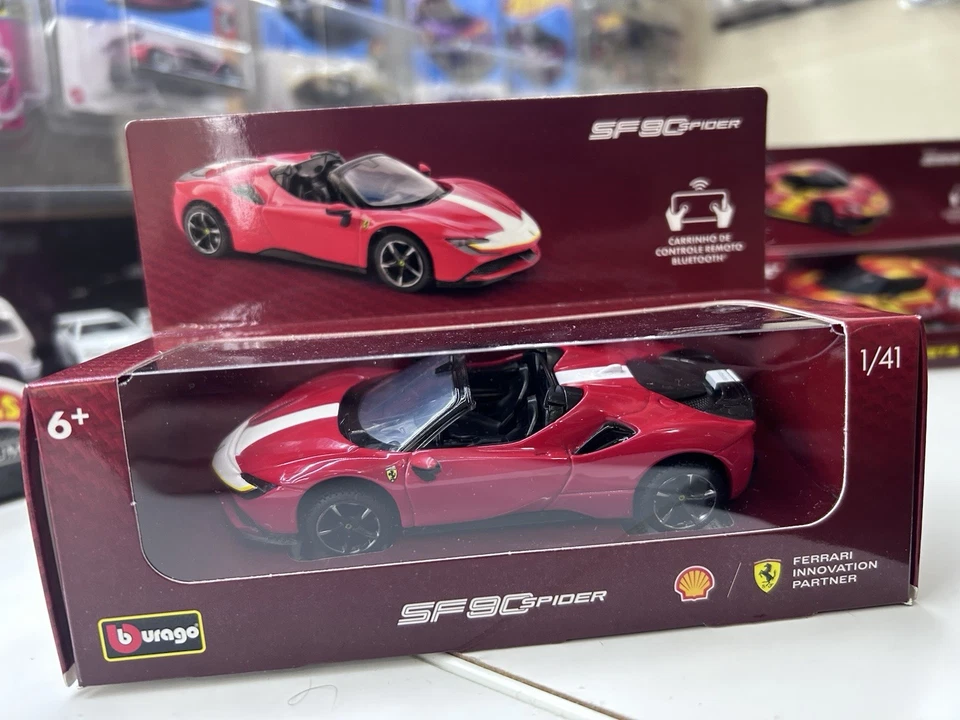 Shell V-Power Ferrari Set Brazil Exclusive 1:41 Burago SF-24 SF90 499P 296 GT3 - Bild 3 von 4
