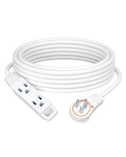 DEWENWILS 25FT 360° Rotating Flat Plug Extension Cord, 13A/125V/1625W SJT-3