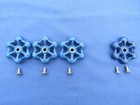 PLUMBING GLOBE-VALVE HANDLES, HEXAGON, FOR SQUARE & SPLINE STEMS, QTY. = 4 — photo 1