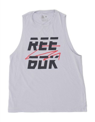 Reebok grafisches Damen-Trägertop UK 12/14 mittelblau AZ09