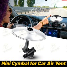 Car Crash Cymbal Air Vent - 2026 Upgrade Mini Symbol Drum for Dash - Silver