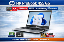 HP ProBook 455 G6 Laptop | AMD Ryzen 5 Quad Core | 16GB RAM | 256GB SSD + 1TB HD