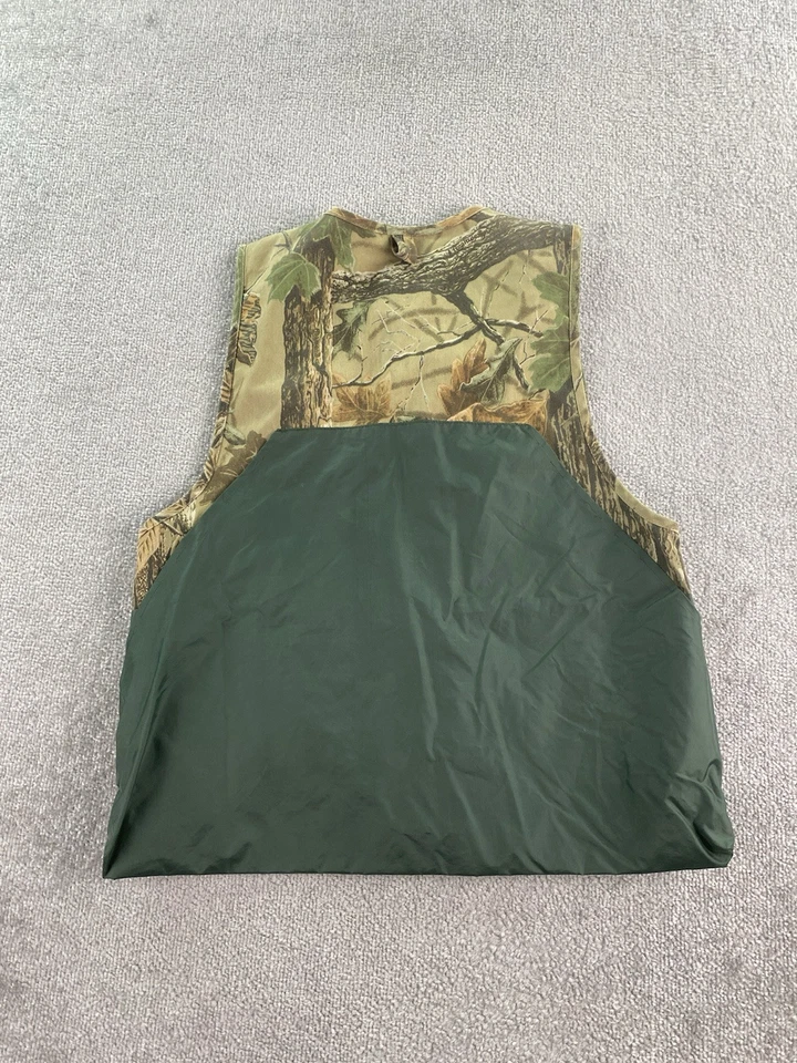 Vintage Ozark Trail Hunting Vest Green Small Camouflage Canvas Realtree Shooting - Image 4 of 4