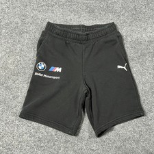 Puma BMW Motorsport Shorts Youth 5-6Y 116 Black Athletic Racing Logo Pockets