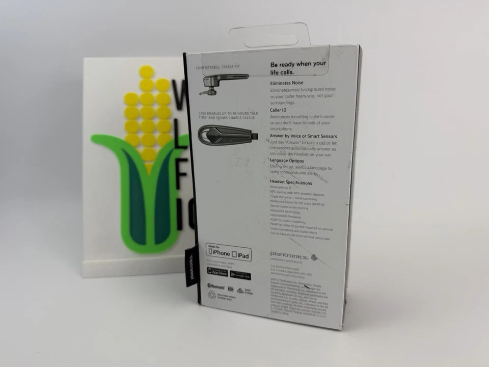 Plantronics Voyager Edge Bluetooth Wireless Headset + Charging Case- Gray - Image 4 of 4