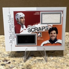 2013-14 In the Game-Used - Classic Scraps Chris Chelios Ron Hextall JERSEY PATCH