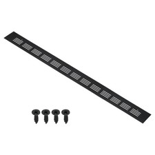20 x 2 Inch Door Air Vent Cover Aluminum Grille Ventilation Cover Louvered Black