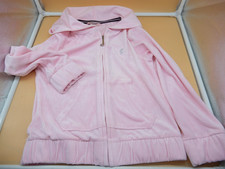 Juicy Couture Girls PINK Velour Tracksuit 2pc Zip Hoodie Joggers Size 7
