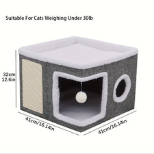 Multi-level cat house, folding interior design cat bed