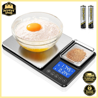 Digitale KüChenwaage 15Kg/1G & 500G/0,01G Mit LCD Auto-Off Tara FüR KüChe Backen