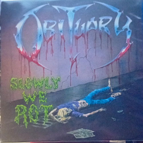 Obituary -slowly WE Rot- Awesome Rare Black Reissue LP Vinyl Death, Massacre prezzo ebay
