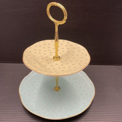 Wedgwood Polka Dot Two Tier Cake Stand, Great Condition.
