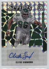 2020 Panini Mosaic Scripts Clyde Simmons #S5 Auto 1tc5