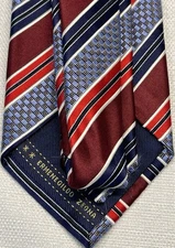 ERMENEGILDO ZEGNA XXXXX 100%SILK MEN'S Neck Tie W: 3 1/2" BY L:60" MADE IN ITALY