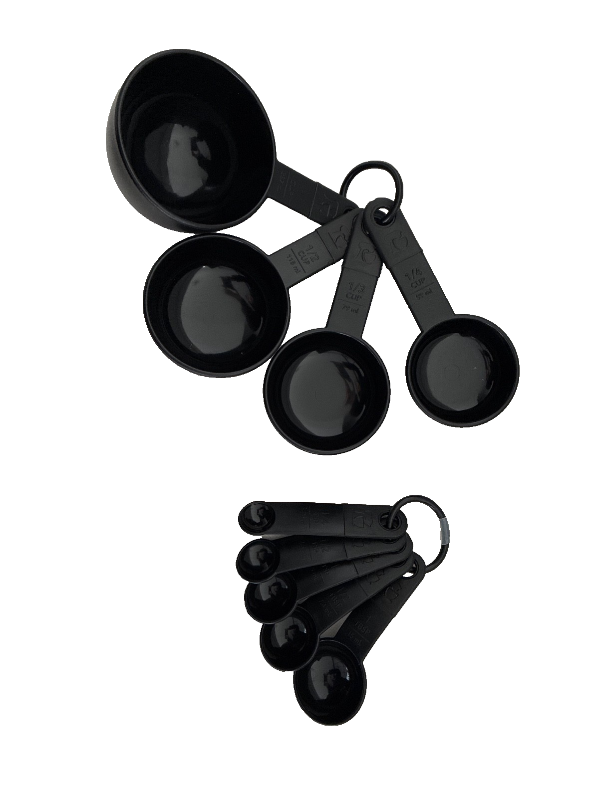 KitchenAid Black Classic Measuring Cups Spoons Set of