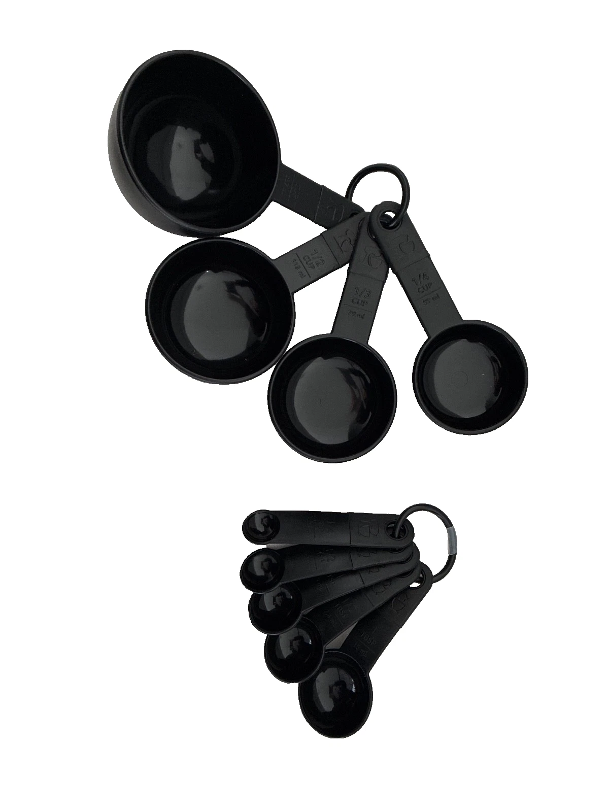 New KitchenAid Black Classic Set of 9 Measuring Cups and Spoons