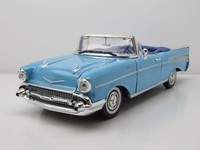 Chevrolet Bel Air Convertible 1957 Hellblau Modellauto 1:18 Motormax