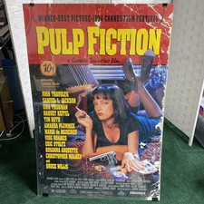 Pulp Fiction 1994 ORIGINAL 27X40 MOVIE POSTER JOHN TRAVOLTA Pre-owned Excellent