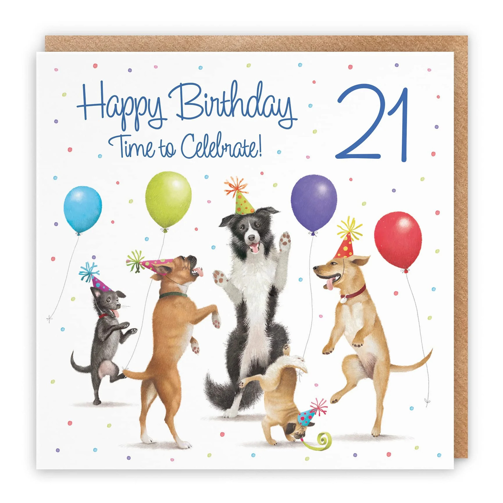 21st Birthday Card Dancing Dogs Milo's Gallery
