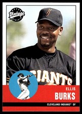 Ellis Burks 2001 Upper Deck Vintage #253 Indians MLB READ FREE SHIP AutographDen