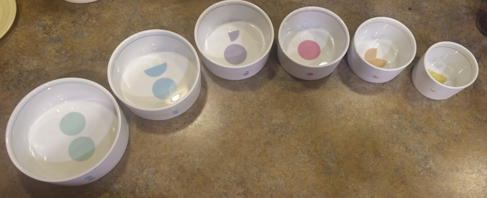 Mesu 6 Pc Measuring Cup/Portion Control Set, Nesting Bowls, 1/2 Cup Up To 2 Cup 