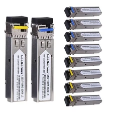 5 Pairs BIDI SFP Network Transceiver Module, 1.25 Gigabit Single Mode LC 1000...