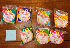 Vintage 1999 McDonald's Happy Meal Winnie The Pooh Soft Toy Clips Set of 7