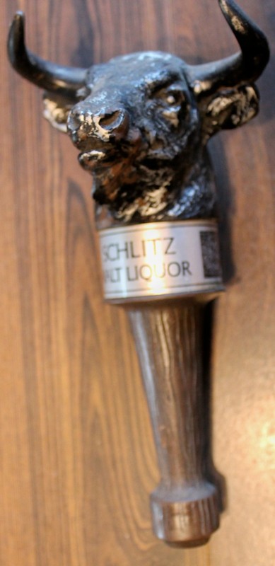 Schlitz Beer -  Malt Liquor Bull Head - Figural Beer Tap Handle  NIB Vintage