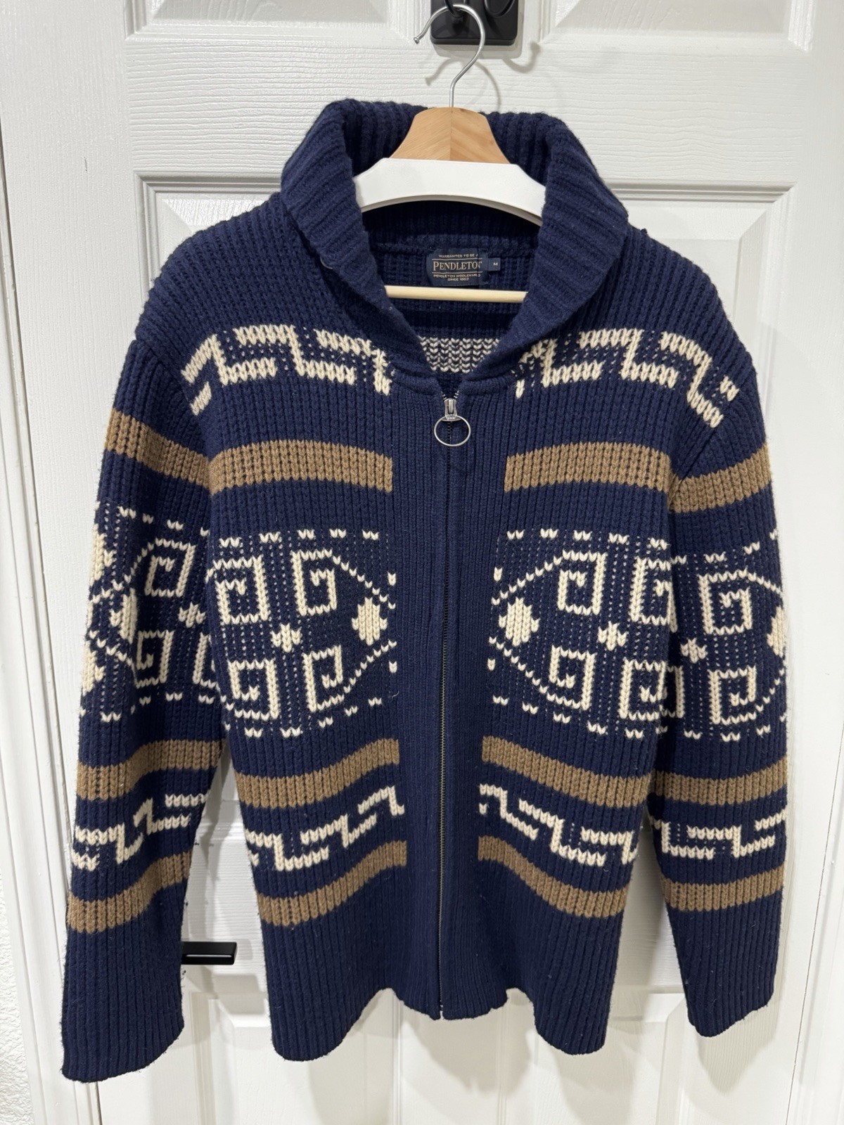 Men's Medium PENDLETON Westerley Sweater - Navy B… - image 1