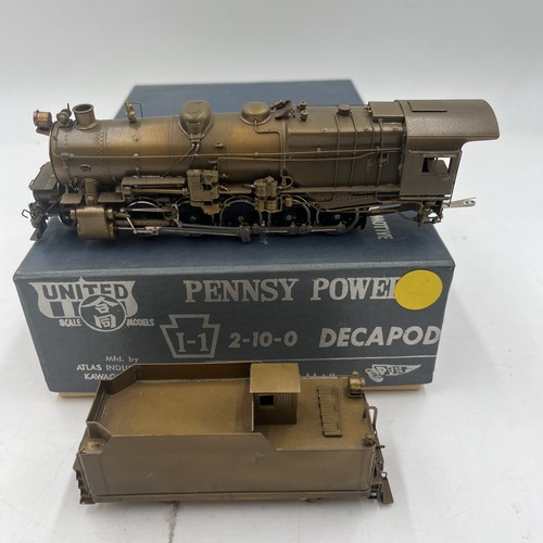 Motore in ottone scala Ho Pennsylvania Power I-1 2-10-0 Decapod Pacific Fast Mail - Foto 1 di 24