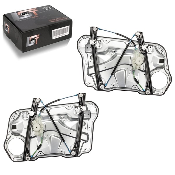 2X Fensterheber Manuell Metallplatte Set Vorne Links Rechts FüR Vw Bora 1J 98-05-image