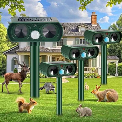 with Motion Sensor Animal Repeller to Repel Cat, Deer, Squirrel Dog, Skunk