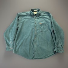 Vintage Woolrich Sportsman Chamois Shirt Mens XL Green Made USA Button Up