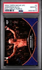 2024 TOPPS NOCHE UFC FULL CIRCLE PURPLE #2 ANDERSON SILVA 21/25 PSA 10