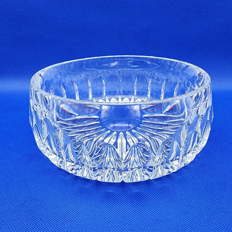 Gorham Crystal Bowl 9" Vintage Kingsbury Pattern German Cut Crystal Thumbprint - Image 3 of 4