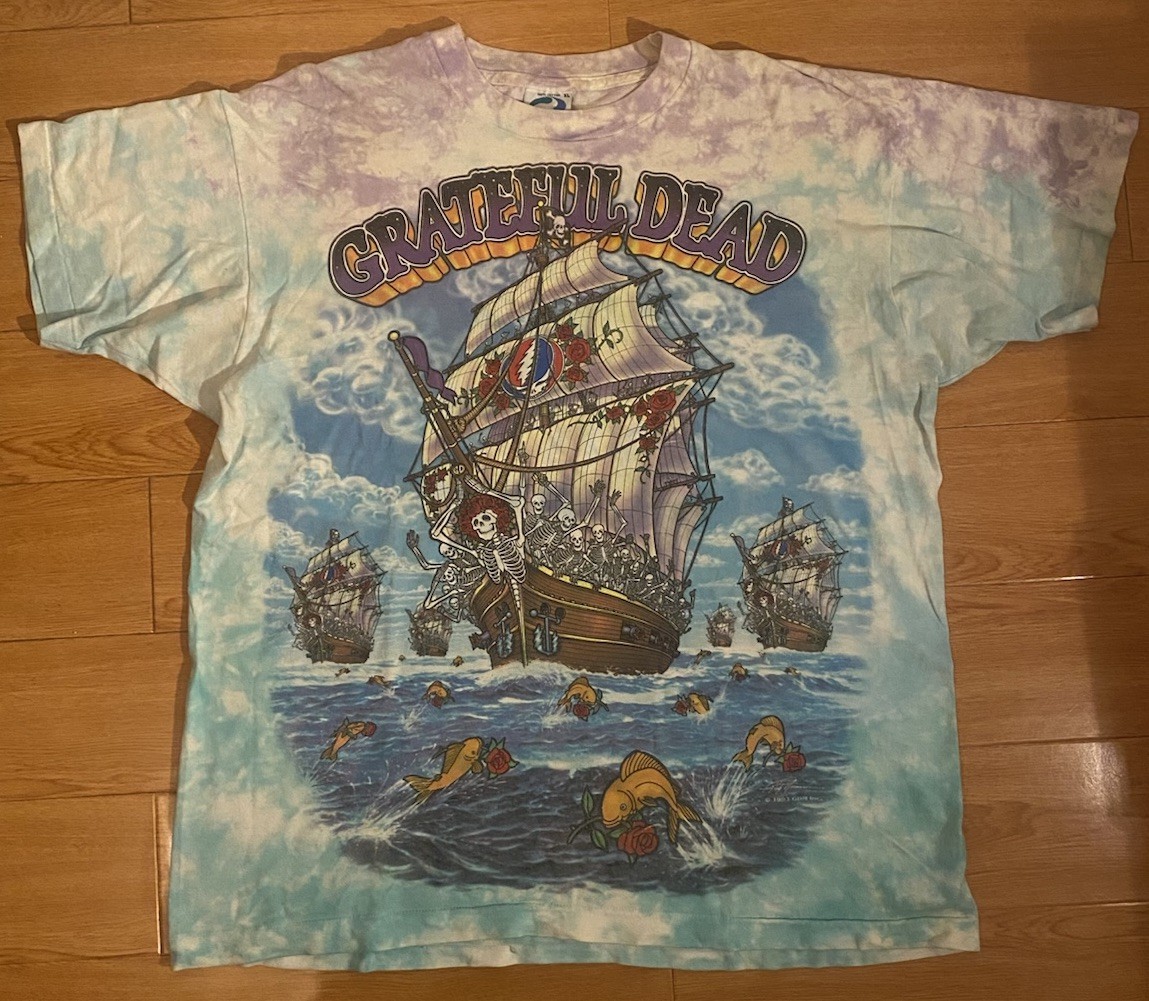 Vintage Grateful Dead Ship of Fools 1993 Liquid Blue T-Shirt, Size XL