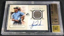 BGS 9.5/10 AUTO /25 TIGER WOODS ⚡TOURNEY WORN SHIRT 2004 Upper Deck SP Signature