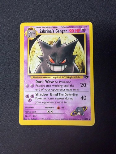 1999 POKEMON Sabrina's Gengar Gym Challenge 29/132