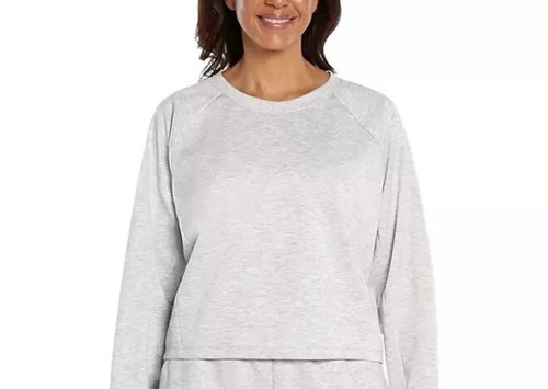 Express Damen Langarm Pullover Gr. Large hellgrau - Bild 1 von 6