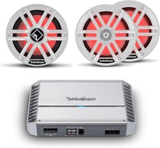 Rockford Fosgate - 2 Pairs M1-65 Marine 6.5" With M2D2-10I Sub  PM1000X5 Amp
