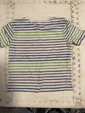 Tommy Bahama Boy T-Shirt White Blue Multi SIZE XS/4 Cotton Spandex EUC