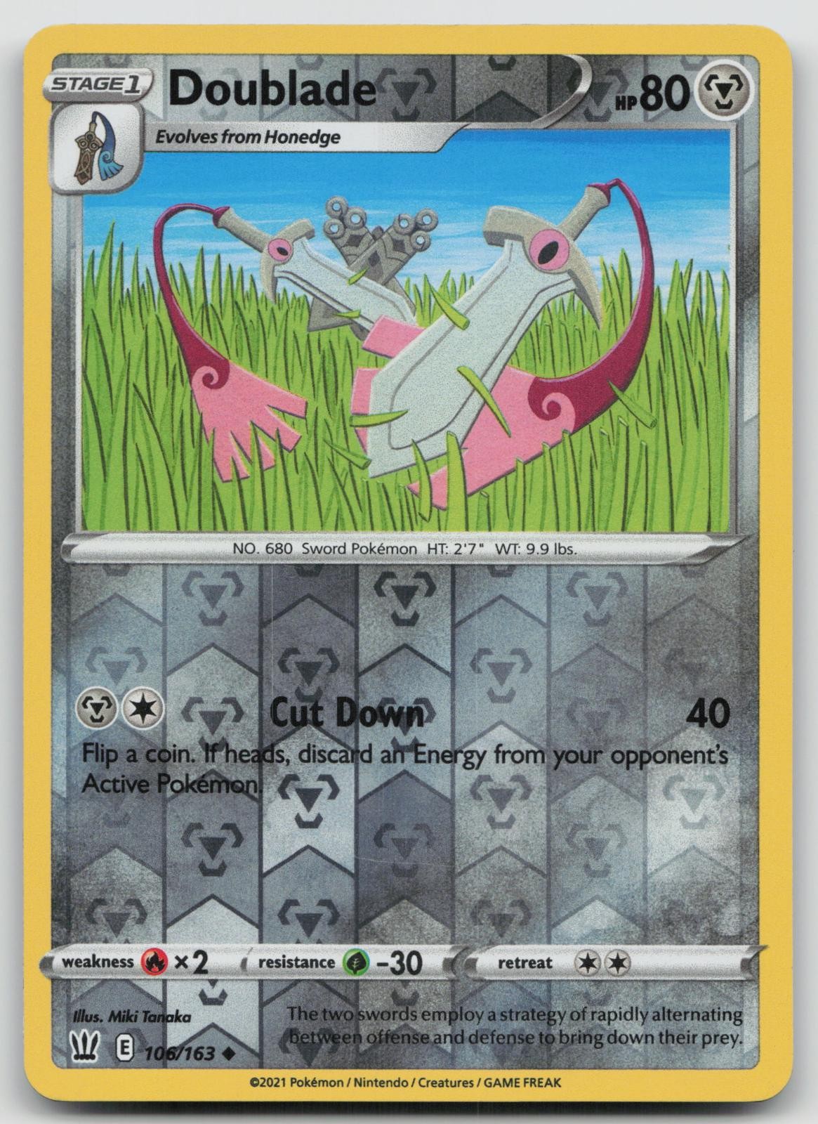 Doublade 106/163 Battle Styles Pokemon Reverse Holo NM Uncommon