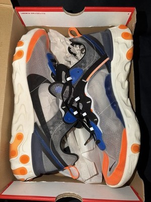 Nike React Element 87 Men s Low Top Lace-Up Sneakers Wolf Grey Total Orange