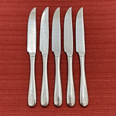 5x J.A. Henckels (Zwilling) INOX Stainless Glossy Steak Knives 8 3/4'' Knife Set