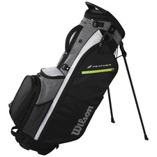 Wilson Feather Stand Bag with 5 Way Divider & Umbrella Holder - Black/Grey/White