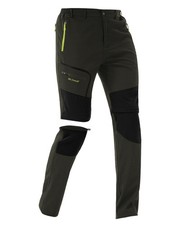 Men's Convertible Hiking Pants Zip Off Lightweight Quick Dry Outdoor Waterpro...