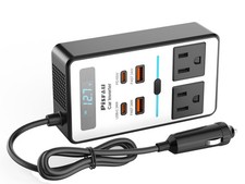 200W Car Power Inverter DC 12V to 110V AC with USB-C and Fast Charging Ports