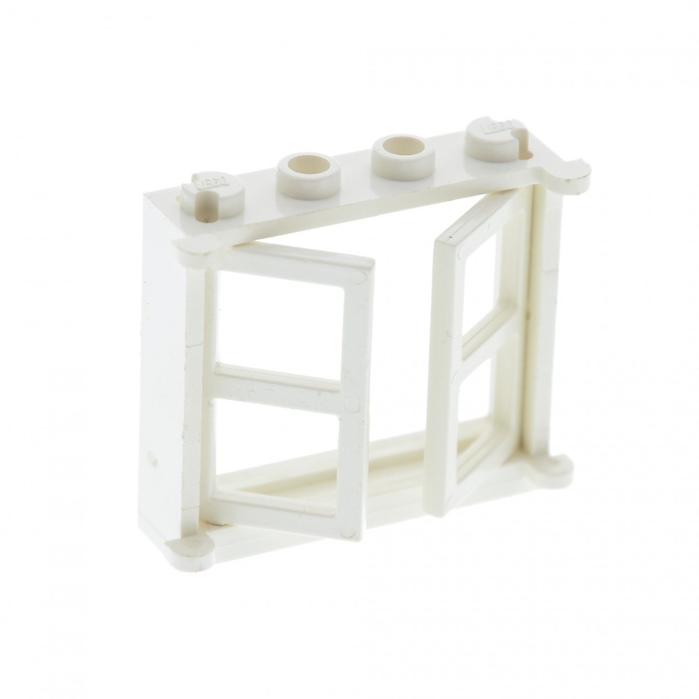 1X Lego Window Frame 1X4X3 White Wing Pane 1X2X3 House 385301 3854 3853